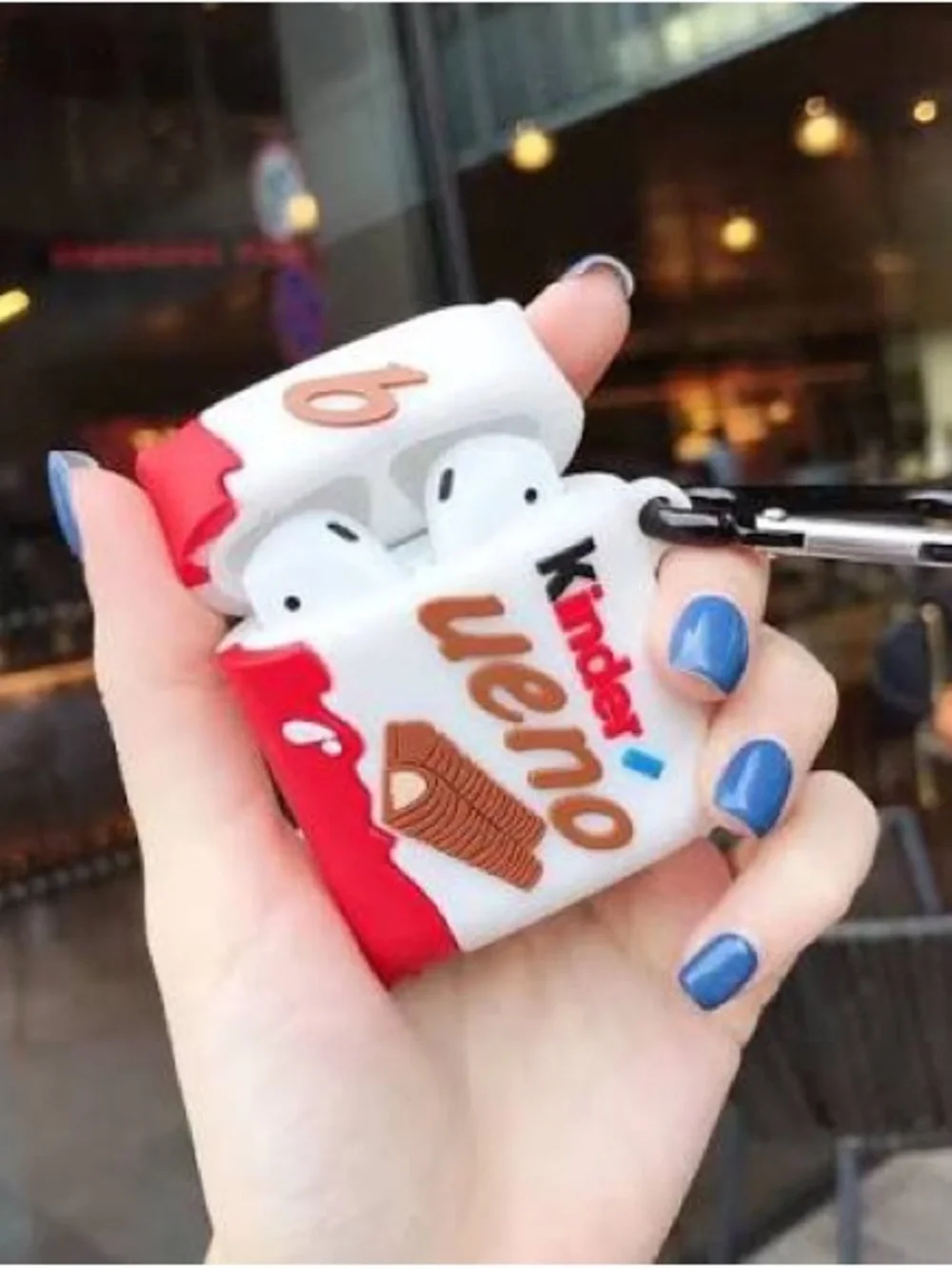 Kinder Bueno Themed White & Red Protective Case with Clip